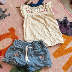 OshKosh B'gosh Cream and Blue Kids Matching Set